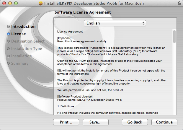 Read the Software License Agreement