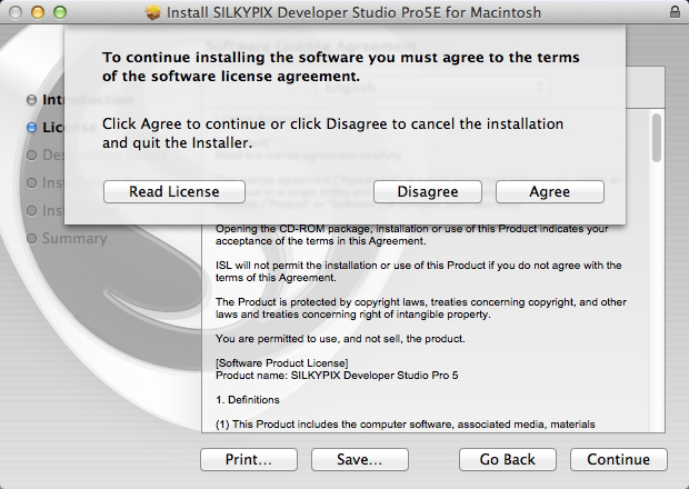 Read the Software License Agreement
