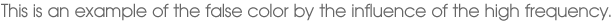 This is an example of the false color by the influence of the high frequency.