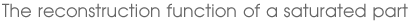 The reconstruction function of a saturated part