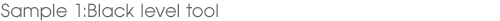 Sample 1:Black level tool