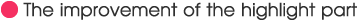 The improvement of the highlight part