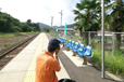 撮影写真その4：水郡線袋田駅からのロケスタート