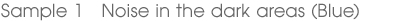 Sample1 Noise in the dark areas(Blue)