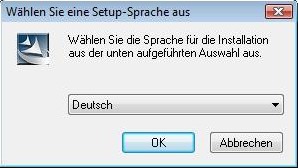 Wählen Sie eine Setup-Sprache aus