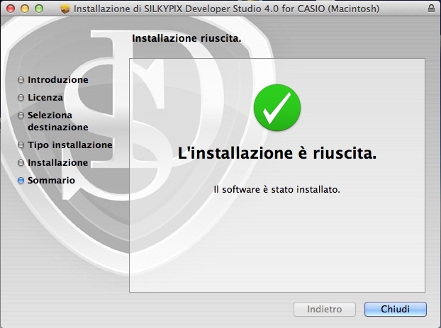 Completamento dell'installazione