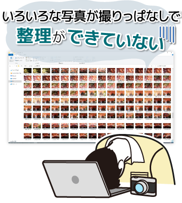 いろんな写真が撮りっぱなしで整理ができていない